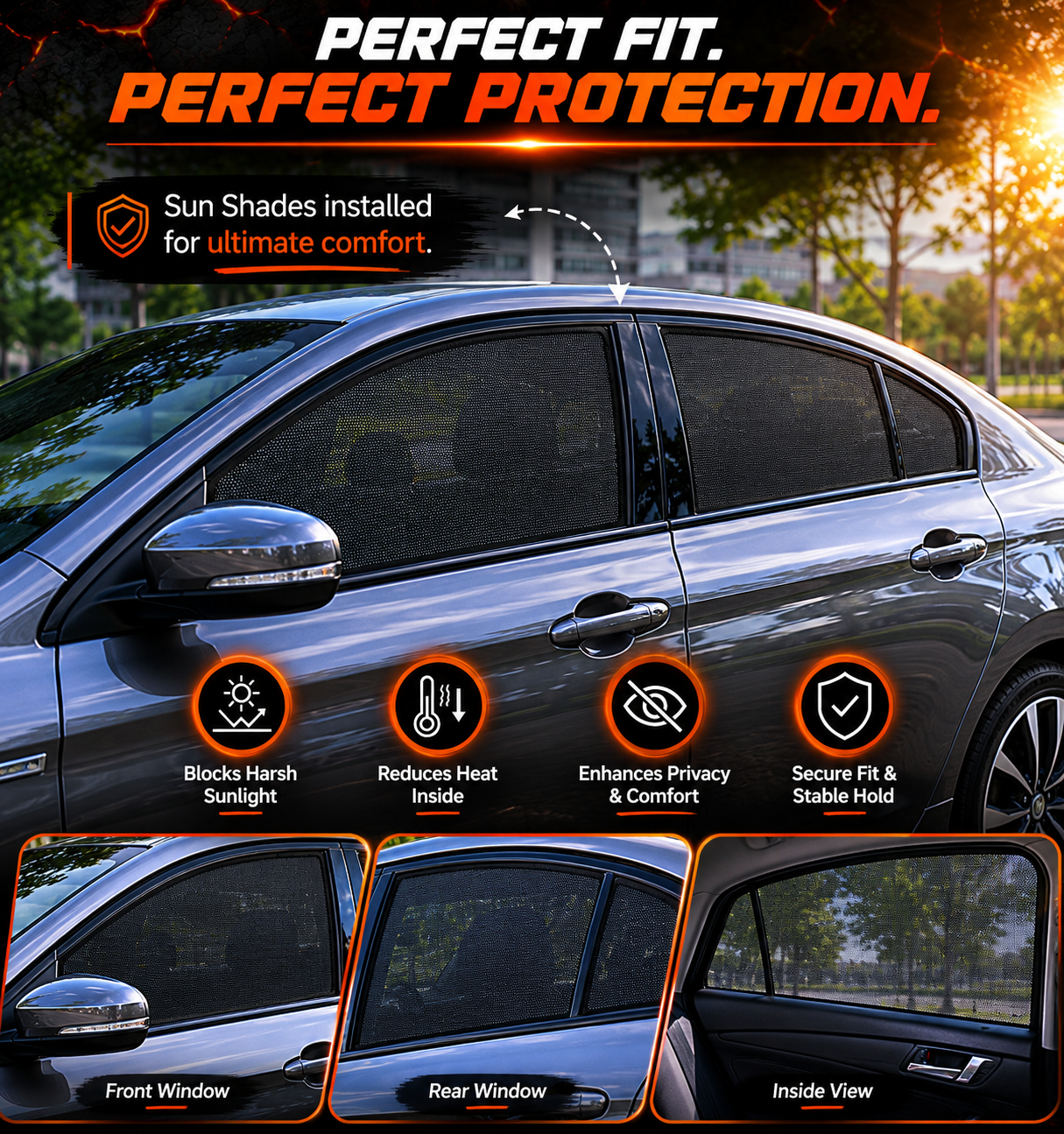 Toyota Yaris Sunshades 4-Pcs