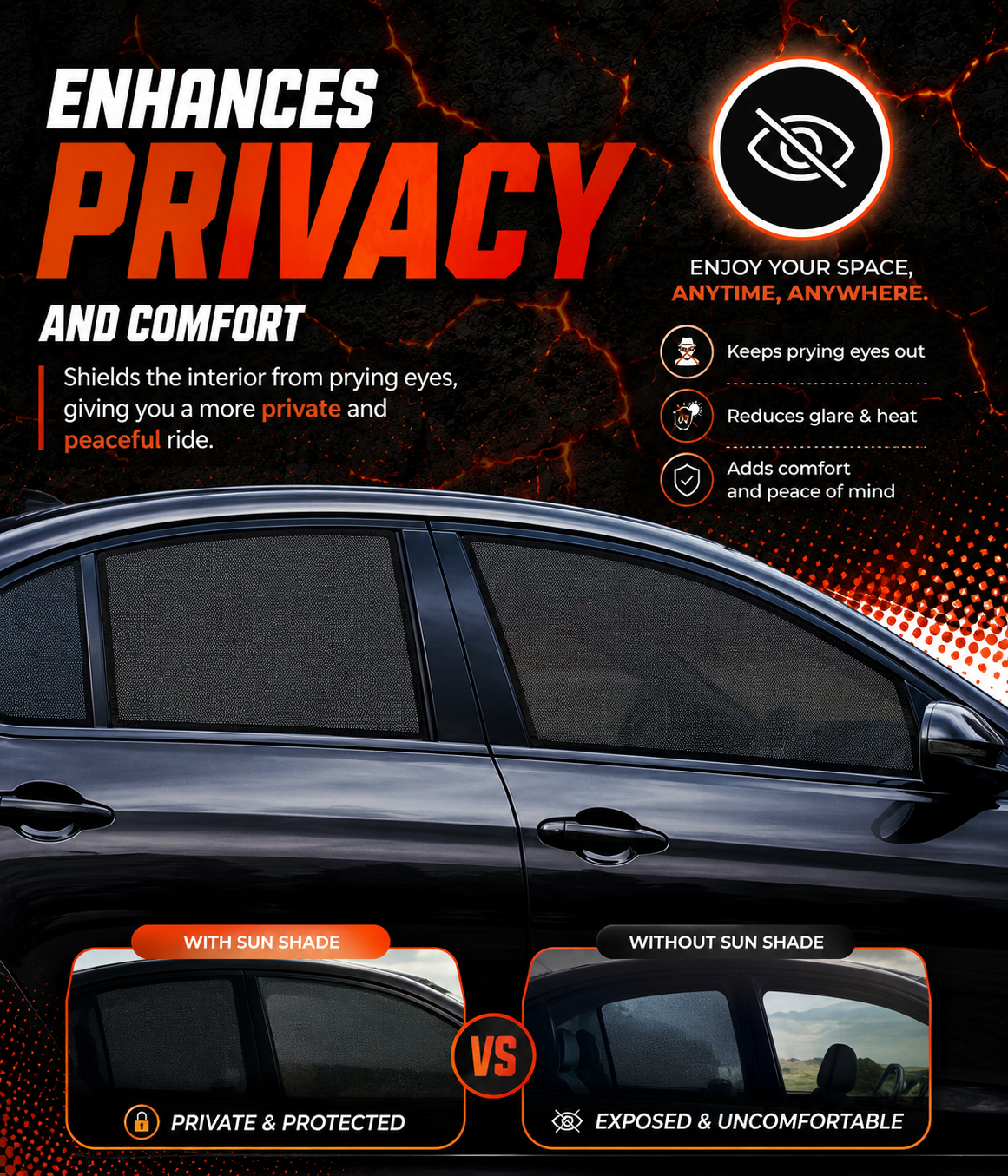Toyota Yaris Sunshades 4-Pcs