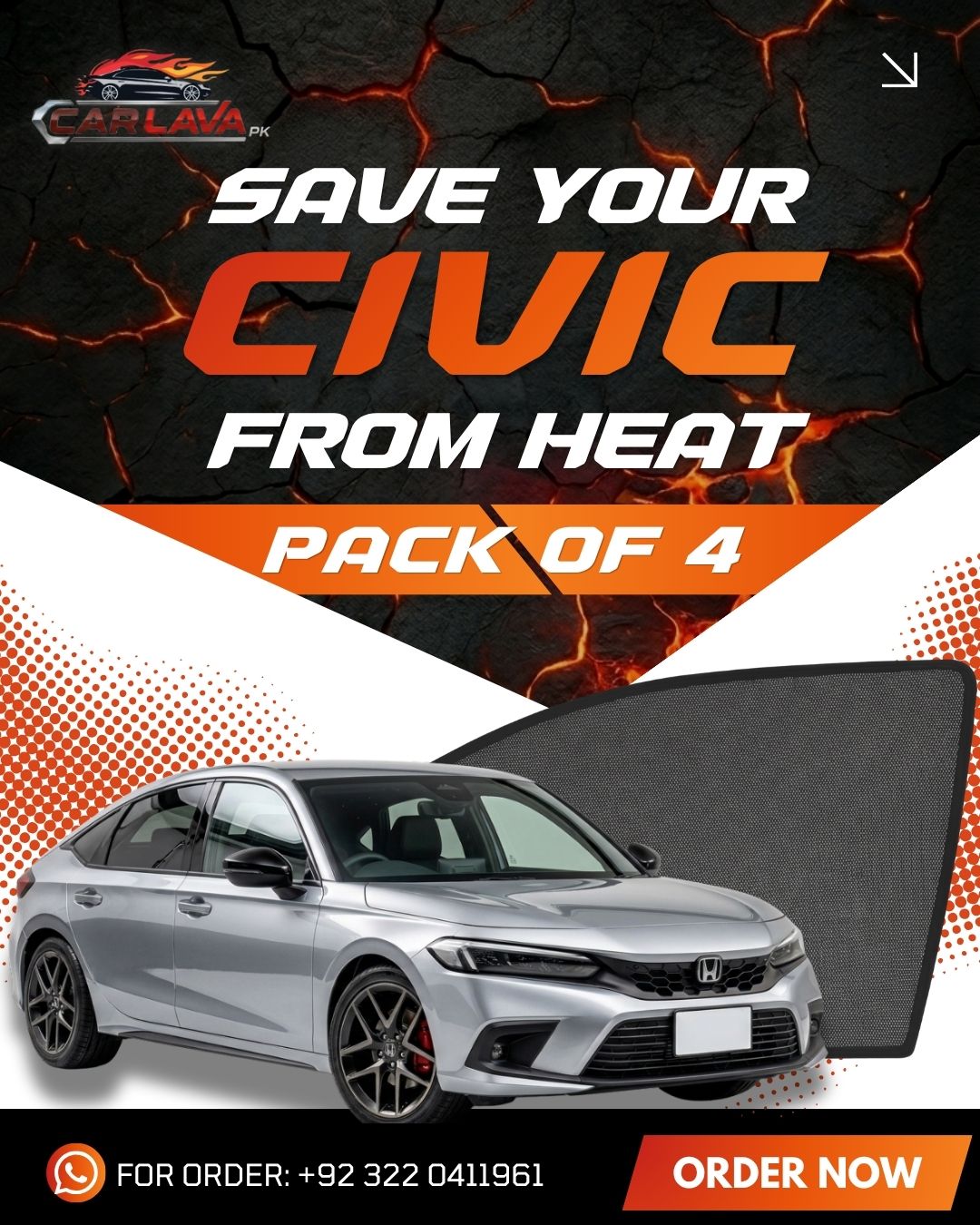 Civic Sunshades 4-Pcs